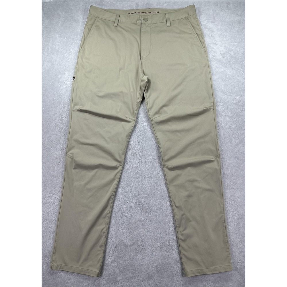 Rhone Pants Mens 36 Khaki Performance Chino Tech Golf Stretch Travel 100020